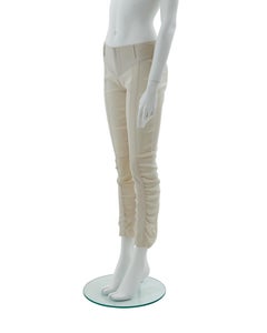 Gucci by Tom Ford S/S 2004  White ruched silk pants Successful operation