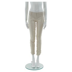 Gucci by Tom Ford S/S 2004  White ruched silk pants Operazione riuscita