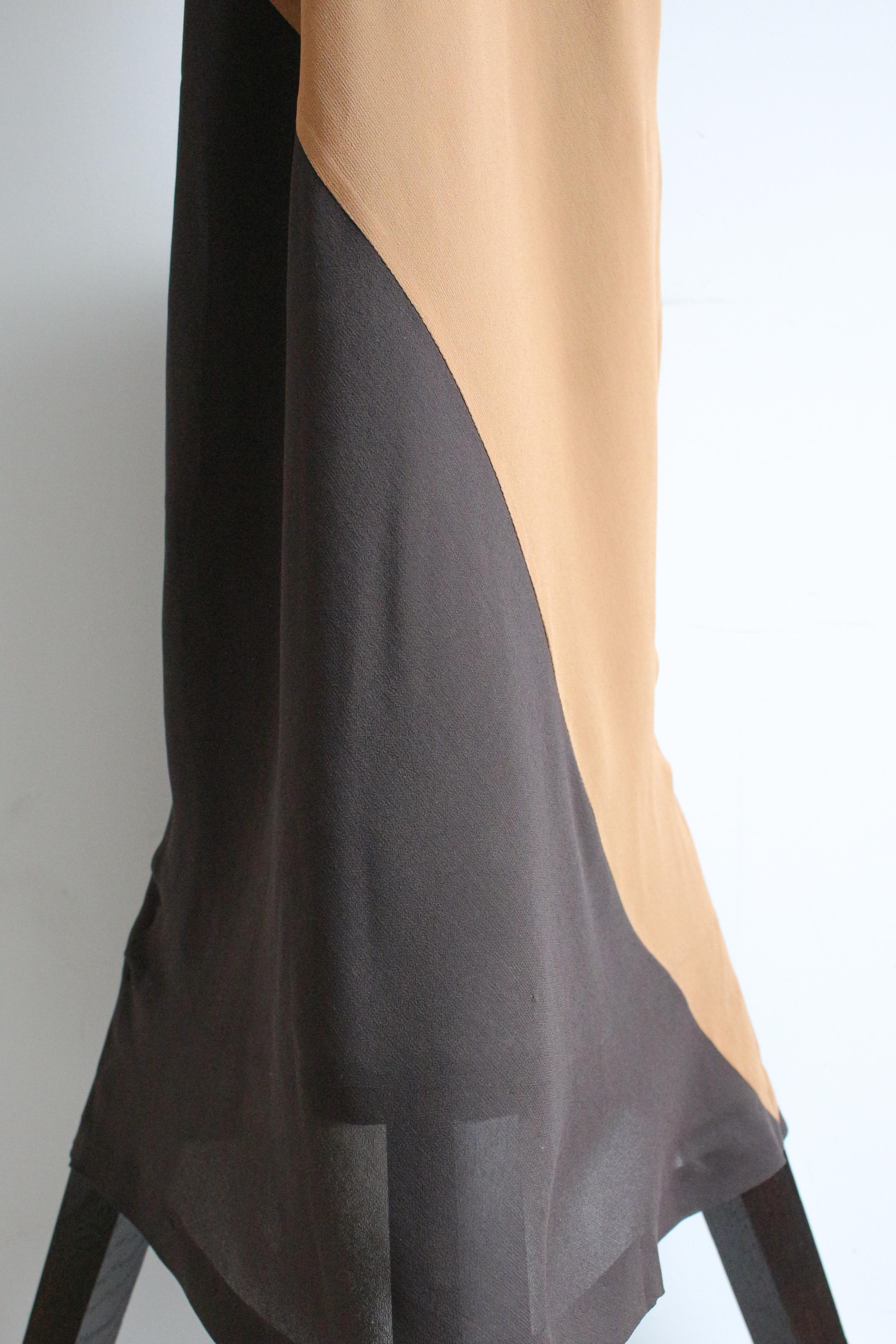 Gucci by Tom Ford S/S97 Caramel Black Slip Dress 6