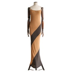 Gucci by Tom Ford S/S97 Caramel Black Slip Dress
