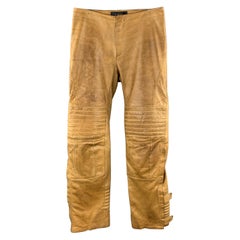 GUCCI by TOM FORD Size 30 Tan Leather Motorcycle Pants