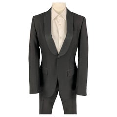 Used GUCCI by TOM FORD Size 36 Black Wool Mohair Notch Lapel Tuxedo Suit