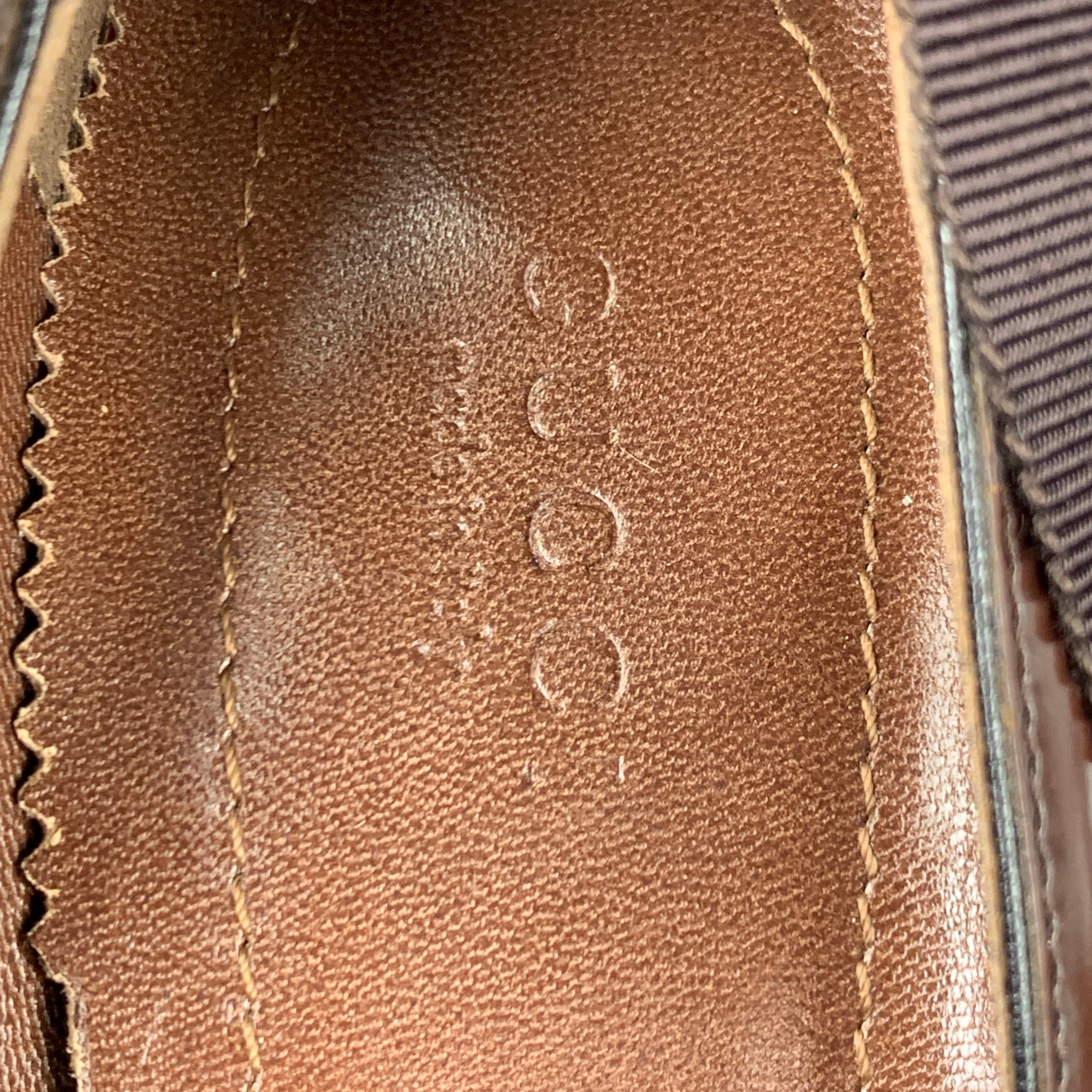 GUCCI by TOM FORD Tamaño 6.5 Bombas con correa de cinta de cuero marrón 2