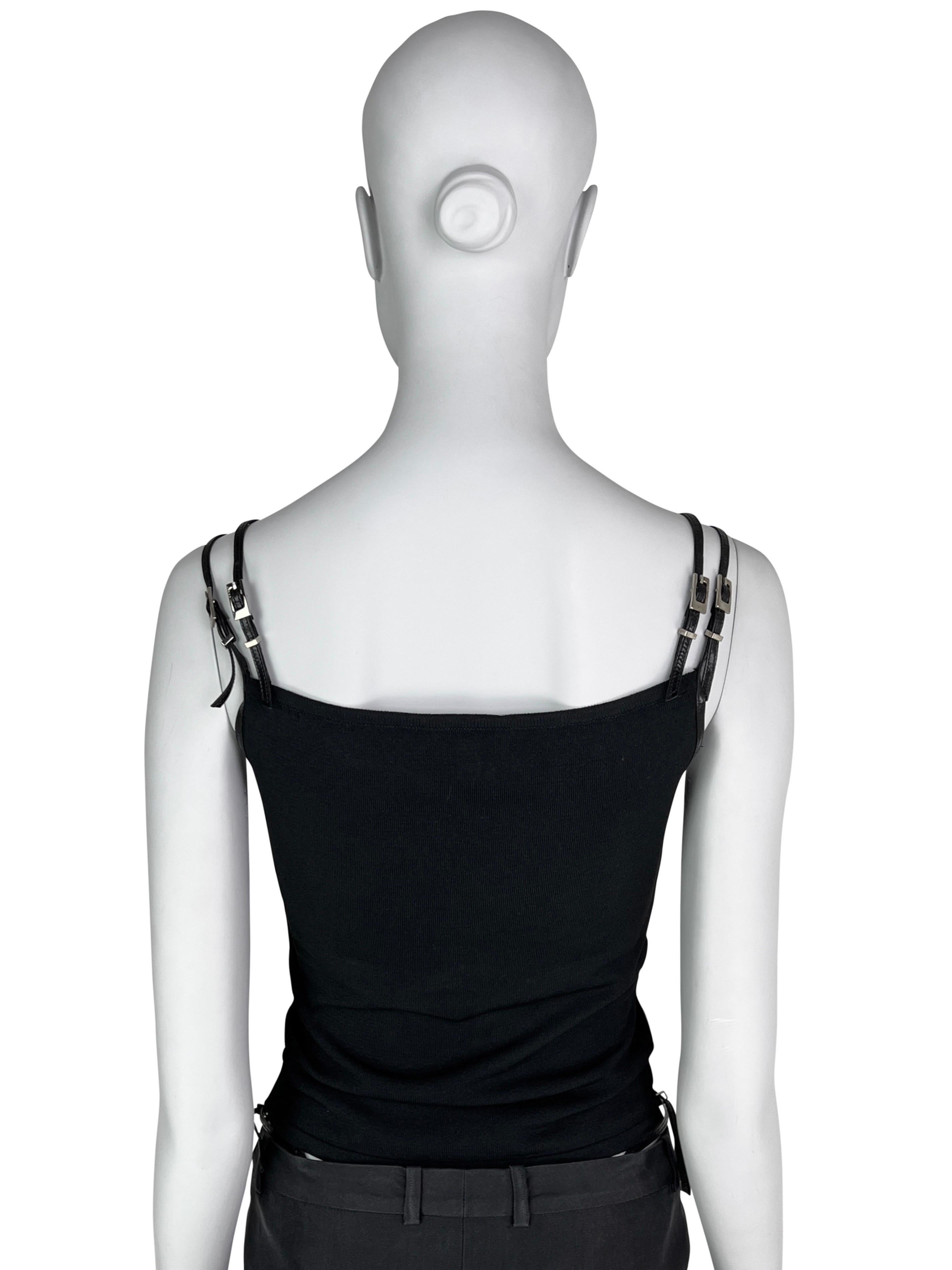 Gucci by Tom Ford Spring 1998 Double Strap G-logo Cami Top In Good Condition In Prague, CZ