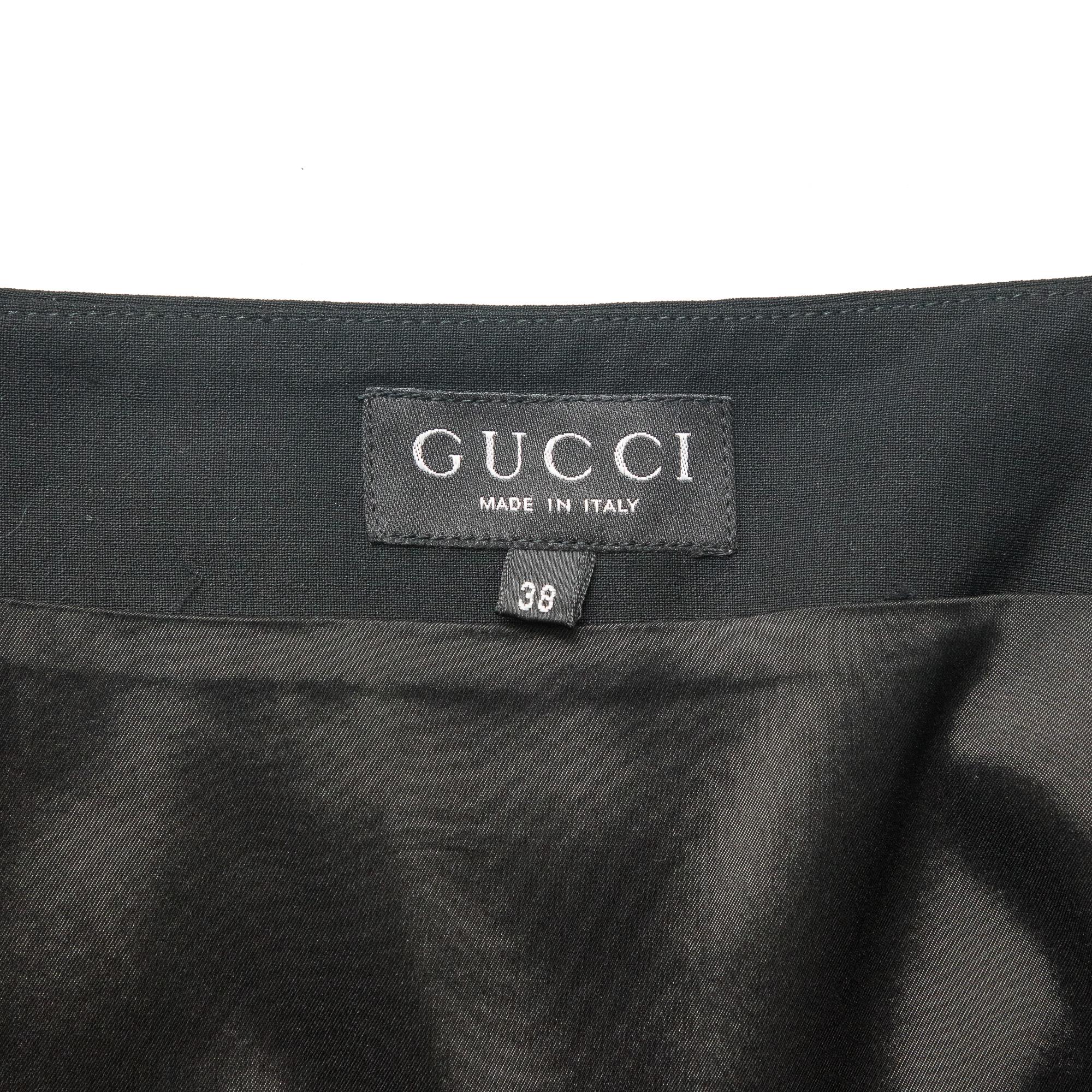 Women's Gucci by Tom Ford Spring 1998 G Logo Buckle Wrap Skirt size 38