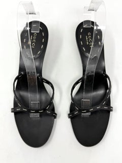 Gucci by Tom Ford Spring 2002 Bamboo Heel Mule Sandals Size US 8