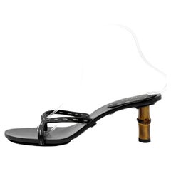 Gucci by Tom Ford Spring 2002 Bamboo Heel Mule Sandals Size US 8