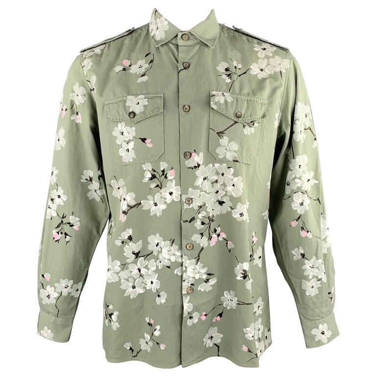 GUCCI by TOM FORD Spring 2003 Size M Olive Hand Painted