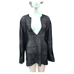 Gucci by Tom Ford Spring/Summer 1997 Black Mesh Long Sleeves Tunic Dress