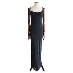 Gucci by Tom Ford Spring/Summer 1997 Black Silk Crepe Bias Cut Silk Slip Dress
