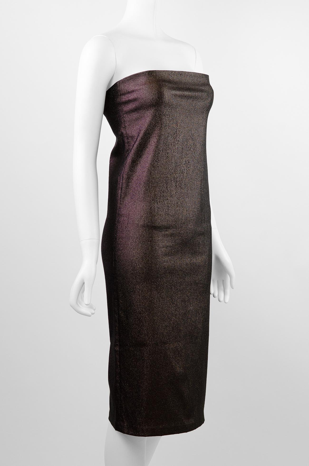 Gucci By Tom Ford Pasarela Primavera Verano 1997 Vestido Icónico de Lúrex 2
