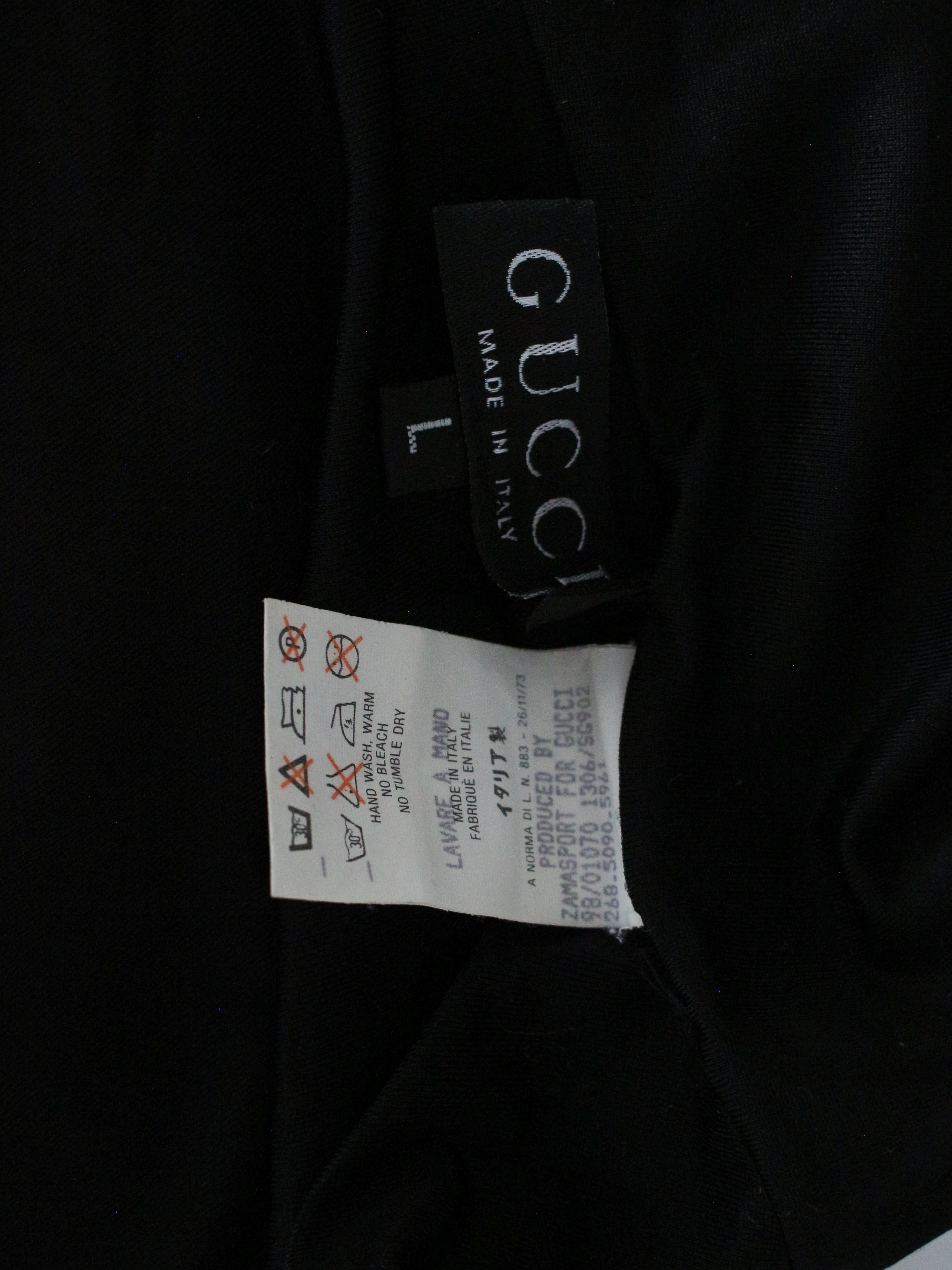 Gucci by Tom Ford Frühjahr/Sommer 1998 Ein-Schulter-Badeanzug aus Metall G in Schwarz 1