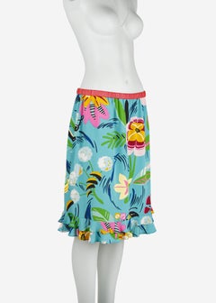 Gucci by Tom Ford Spring/Summer 1999 Runway Silk Floral Skirt IT42