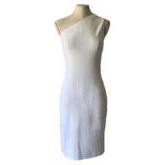Gucci by Tom Ford Frühjahr/Sommer 2000 – weißes, einseitiges, rückenfreies Kleid