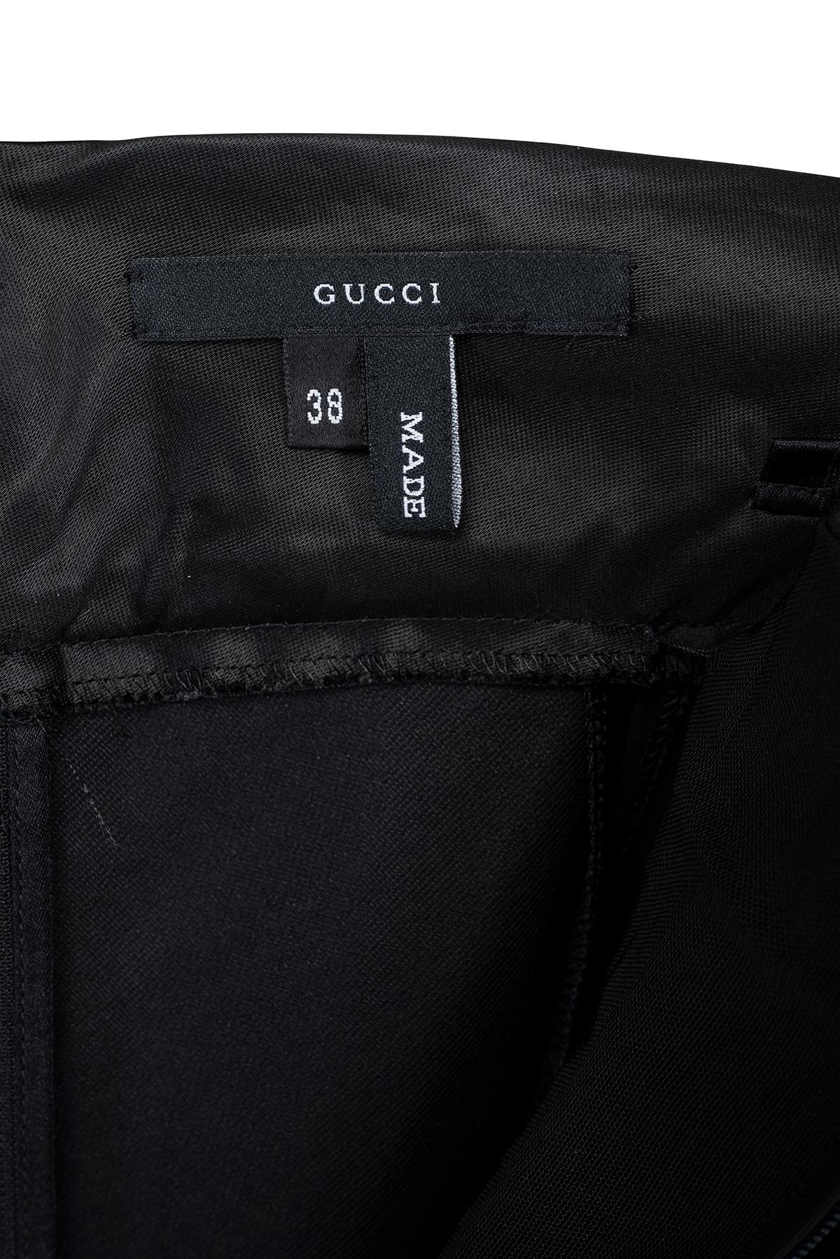Black GUCCI BY TOM FORD SS 01 Iconic strapless whalebone bustier satin dress For Sale