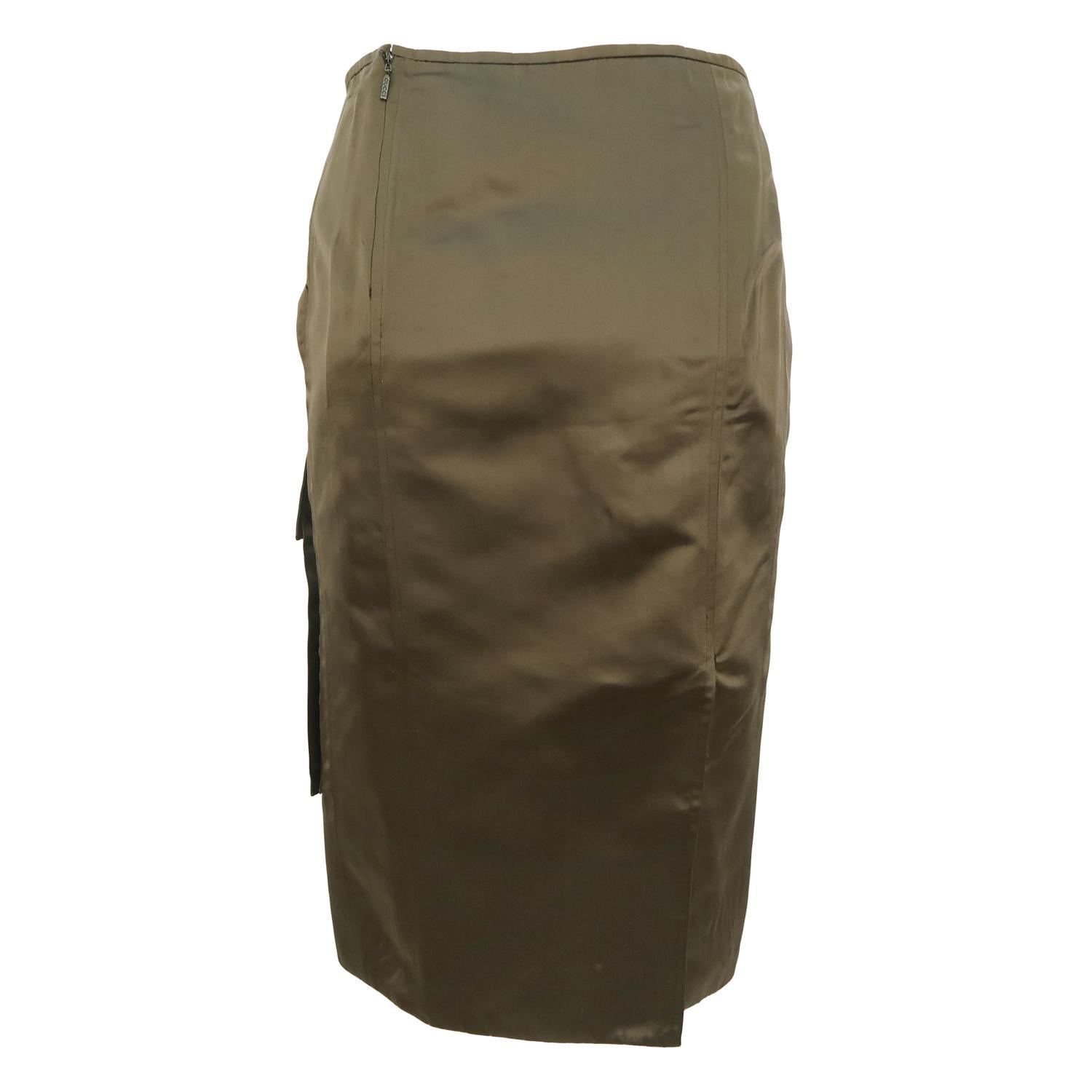 Women's Gucci by Tom Ford SS-2001 Silk Mix Combat Skirt