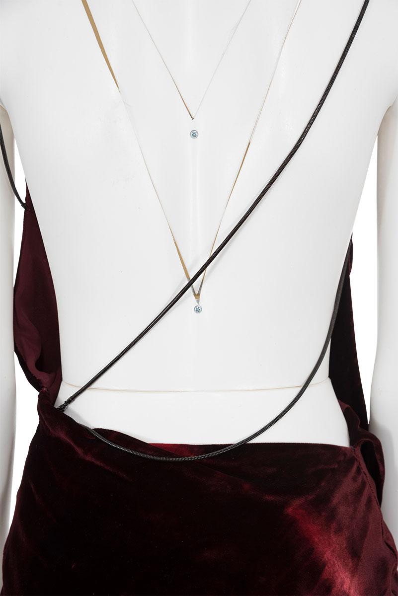 GUCCI BY TOM FORD SS 97 Rare Velvet Open Back Slip Dress For Sale 1