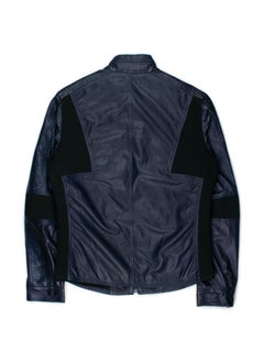 Gucci by Tom Ford SS1999 Blue Leather Moto Jacket