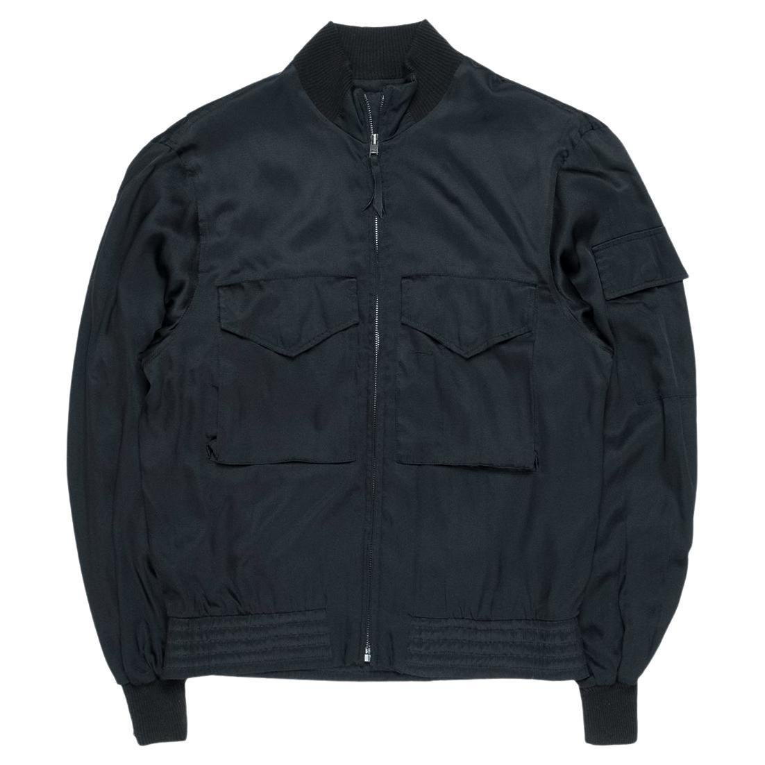 Gucci by Tom Ford SS2003 Silk Cargo Bomber Jacket For Sale