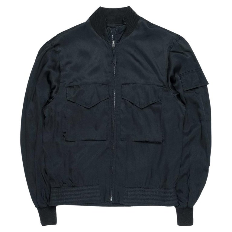 Gucci by Tom Ford SS2003 Silk Cargo Bomber Jacket For Sale at 1stDibs