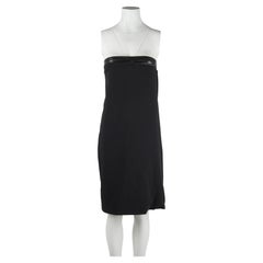 Gucci by Tom Ford Strapless Bustier Dress, Fall 2001, Black Leather Trim, IT40