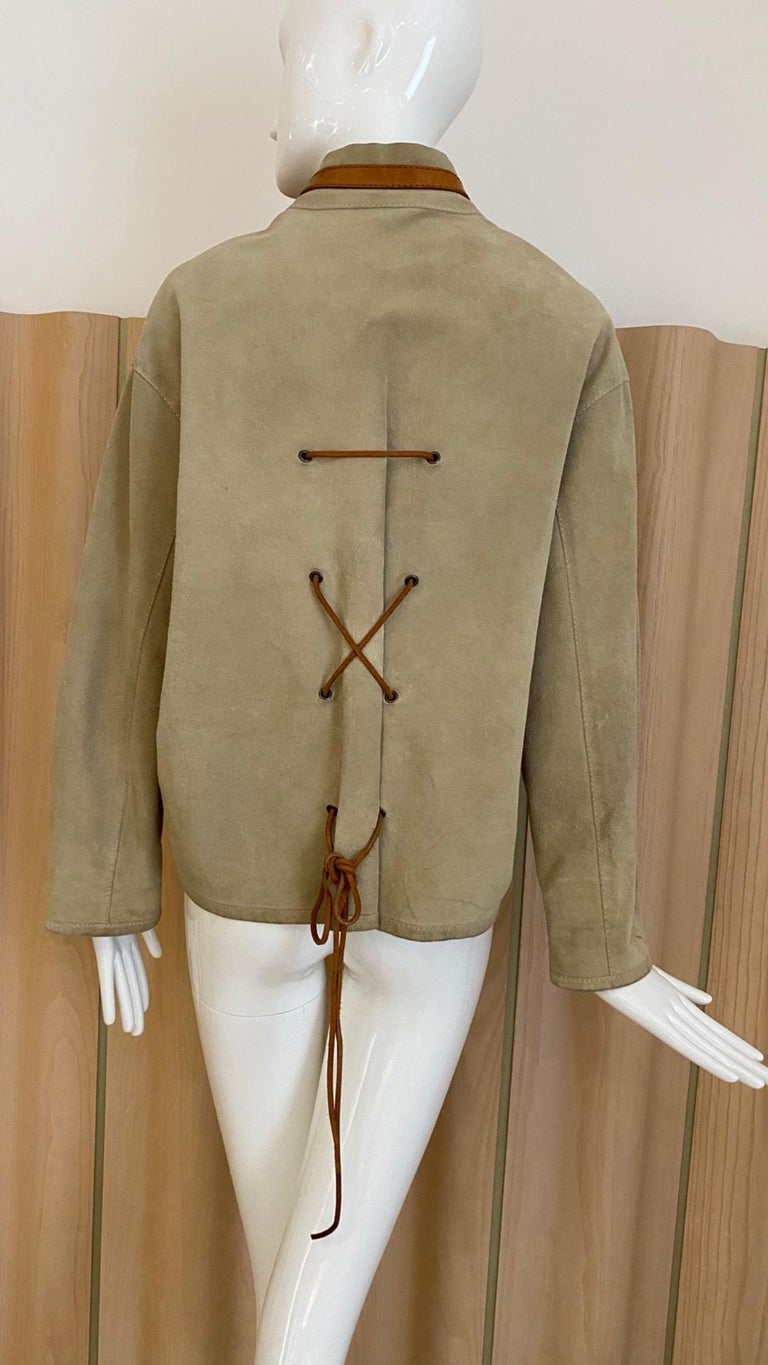 GUCCI by Tom Ford Suede Jacket For Sale at 1stDibs