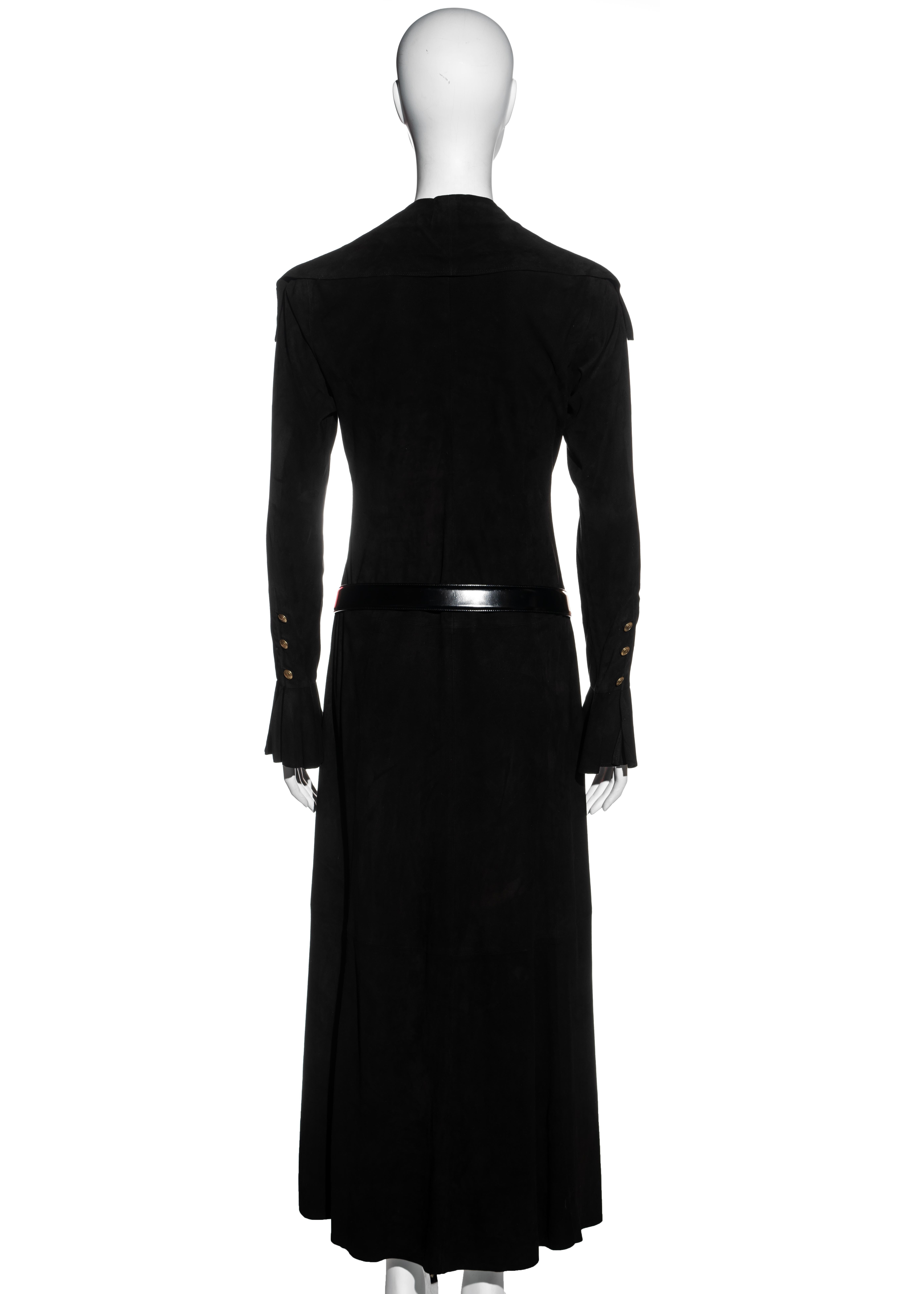 Gucci by Tom Ford suede lace-up maxi dress with 'G' belt, ss 1996 For Sale 4