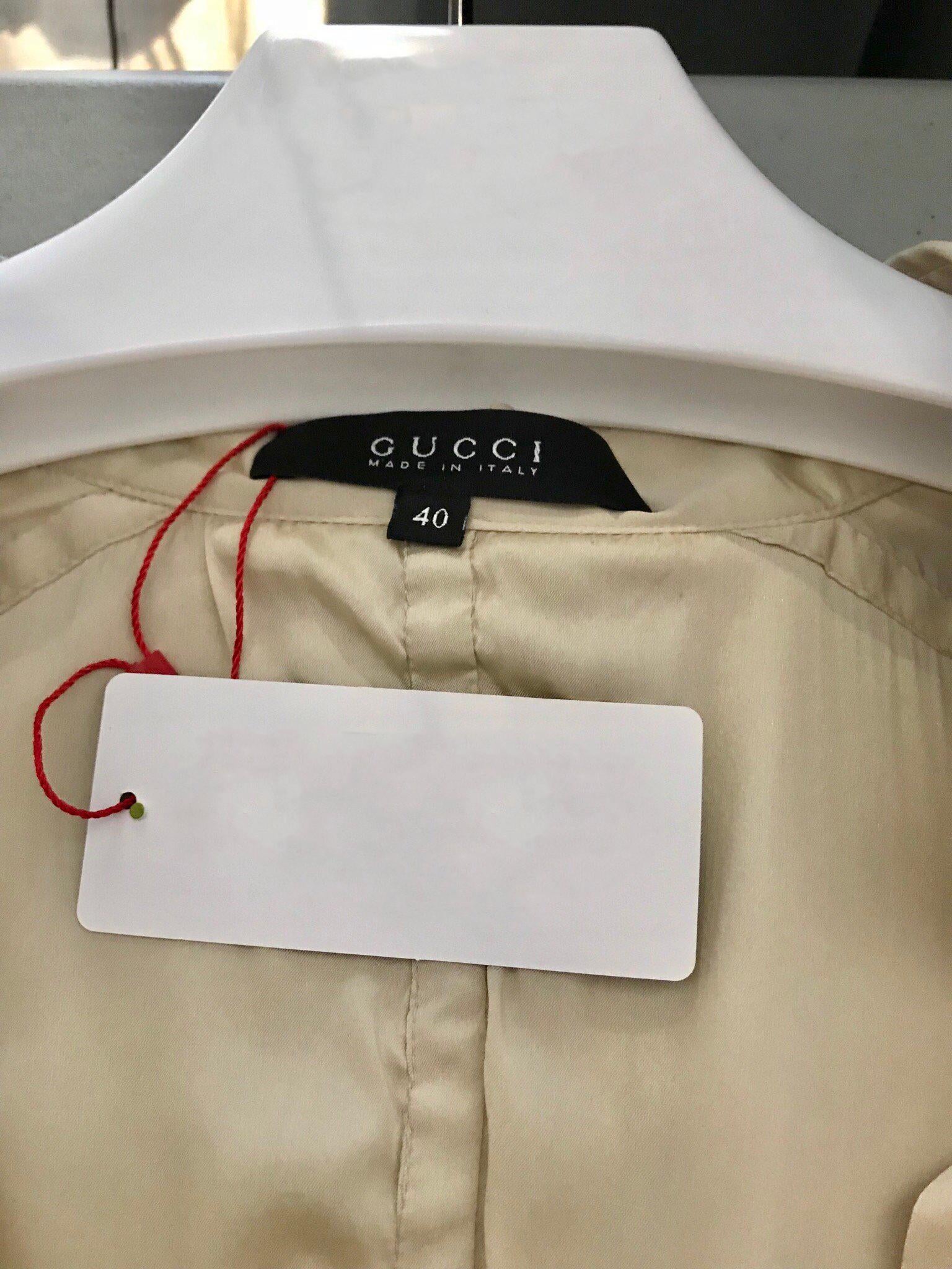 Gucci  Tom Ford par Tom Ford - Robe chemise en soie brun clair  Bon état - En vente à Beverly Hills, CA