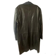 Gucci by Tom Ford Abrigo de piel negro para hombre - Italia, finales de los 90