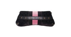 GUCCI by Tom Ford Velvet GG Logo Exotic Lizard Skin Horsebit XXL Clutch Bag Y2K