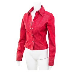 Gucci by Tom Ford Vintage 1999 Red Denim Jacket size 38
