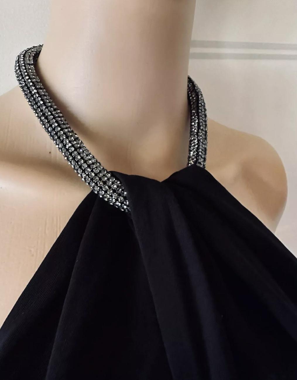 GUCCI by TOM FORD Vintage 2004 Vestido de cuello alto con cuerda de cristal en venta 6