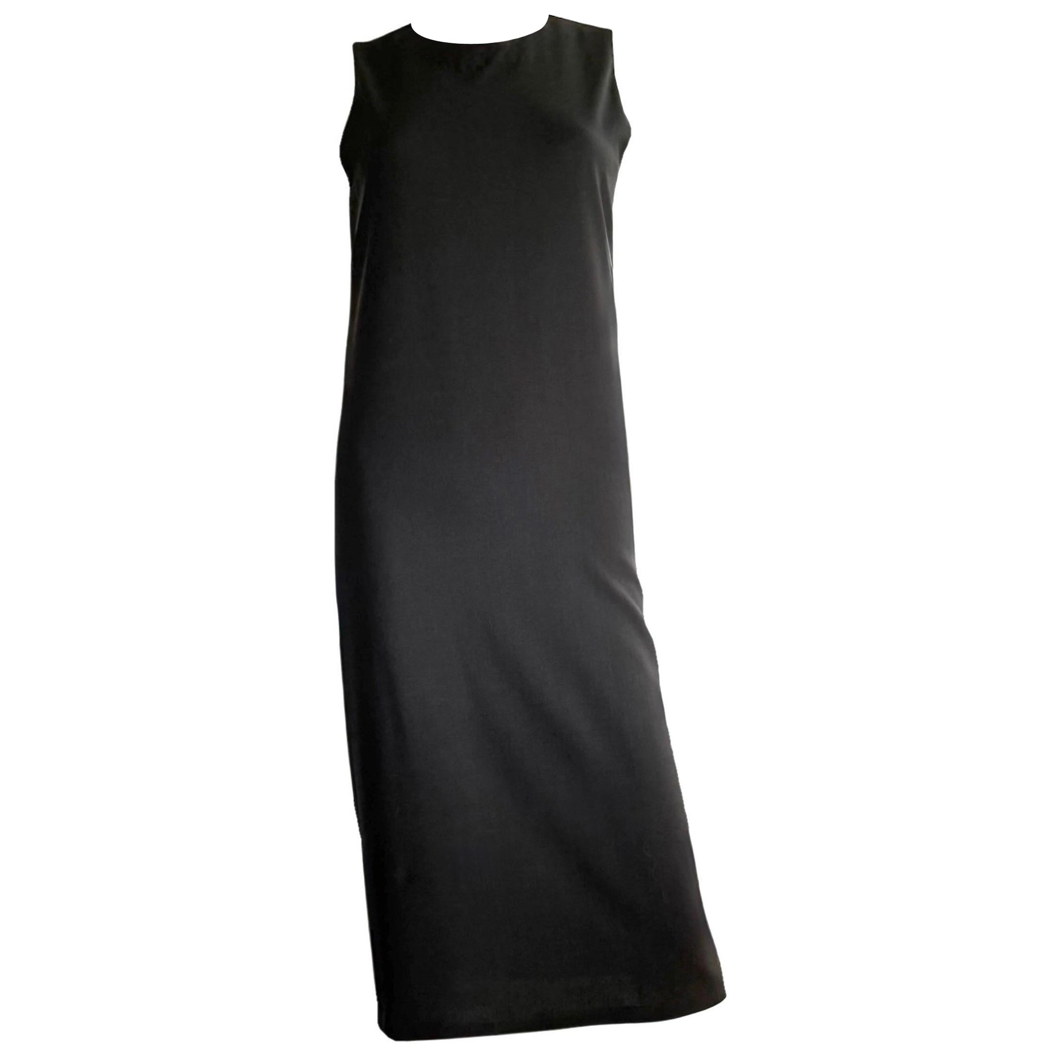 GUCCI by TOM FORD Vintage S/S 1997 Black Sleeveless Midi Dress