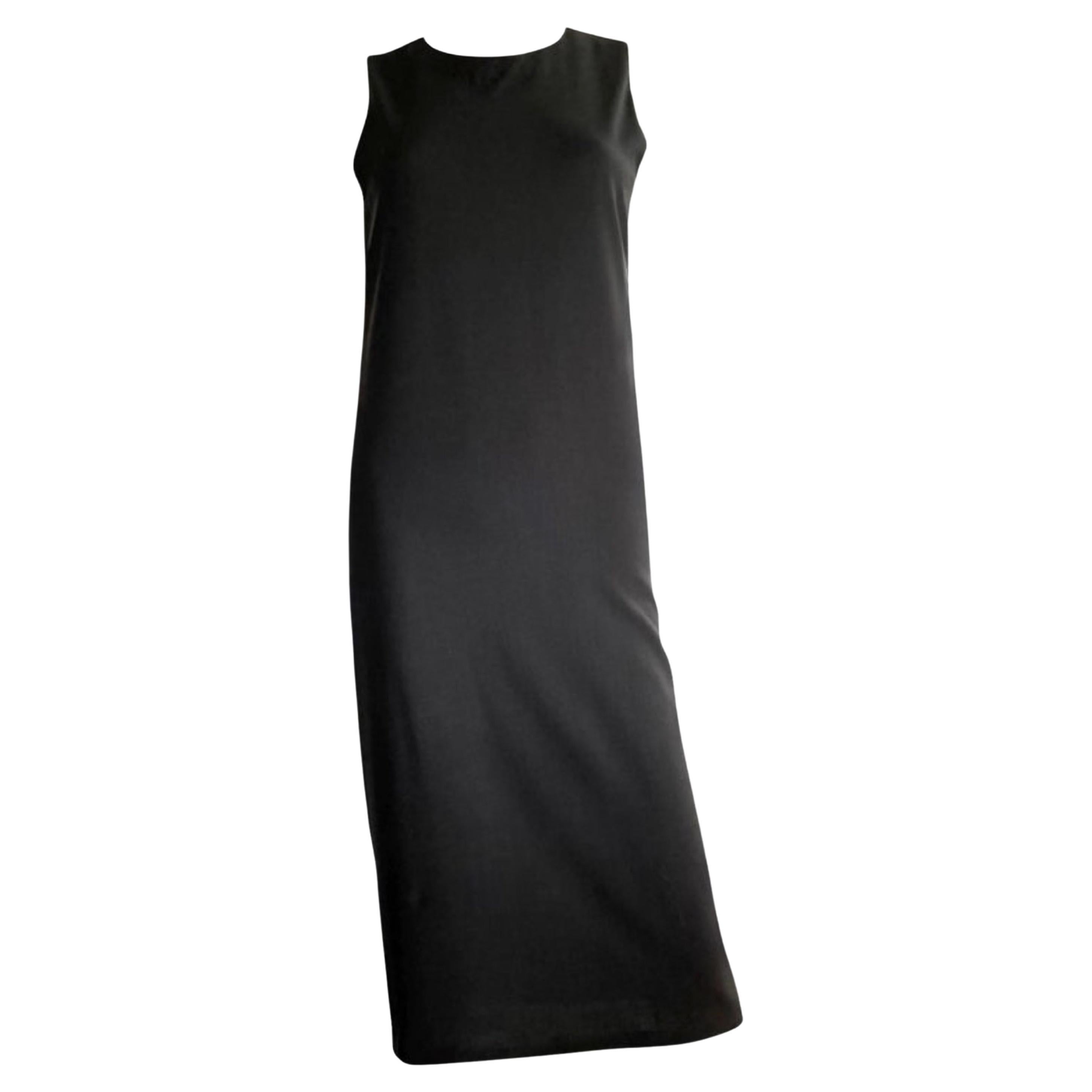 GUCCI by TOM FORD Vintage S/S 1997 Black Sleeveless Midi Dress