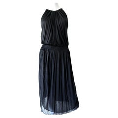 GUCCI by TOM FORD Vintage F/S 2000 Drapiertes Neckholder-Kleid mit Lederkrawatten 42