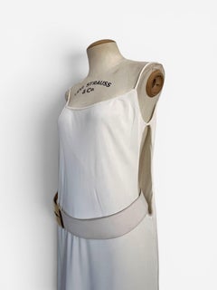 Gucci by Tom Ford White Belted Runway Slip Dress, Spring/Summer 1996
