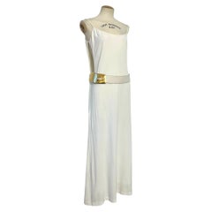 Gucci by Tom Ford White Belted Runway Slip Dress, Spring/Summer 1996