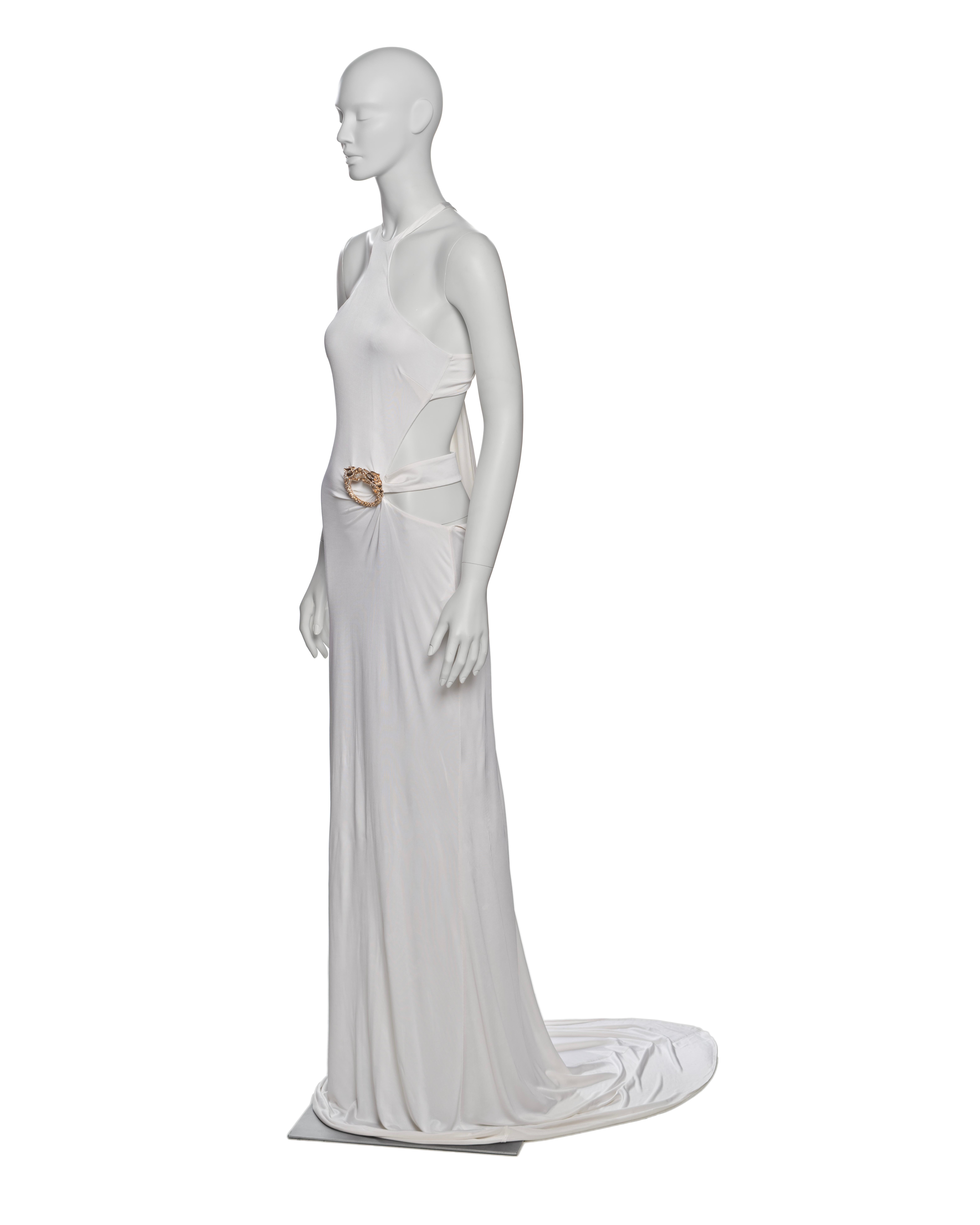 ▪ Brand: Gucci
▪ Creative Director: Tom Ford
▪ Collection: Fall-Winter 2004
▪ Fabric: 78% Viscose, 22% Silk
 ▪ Details: Gold dragon brooch adorned with crystals 
▪ Size: IT42 - FR38 - UK10 - US6
▪ Made in: Italy
▪ Condition: Good
▪ Mannequin: 183 cm