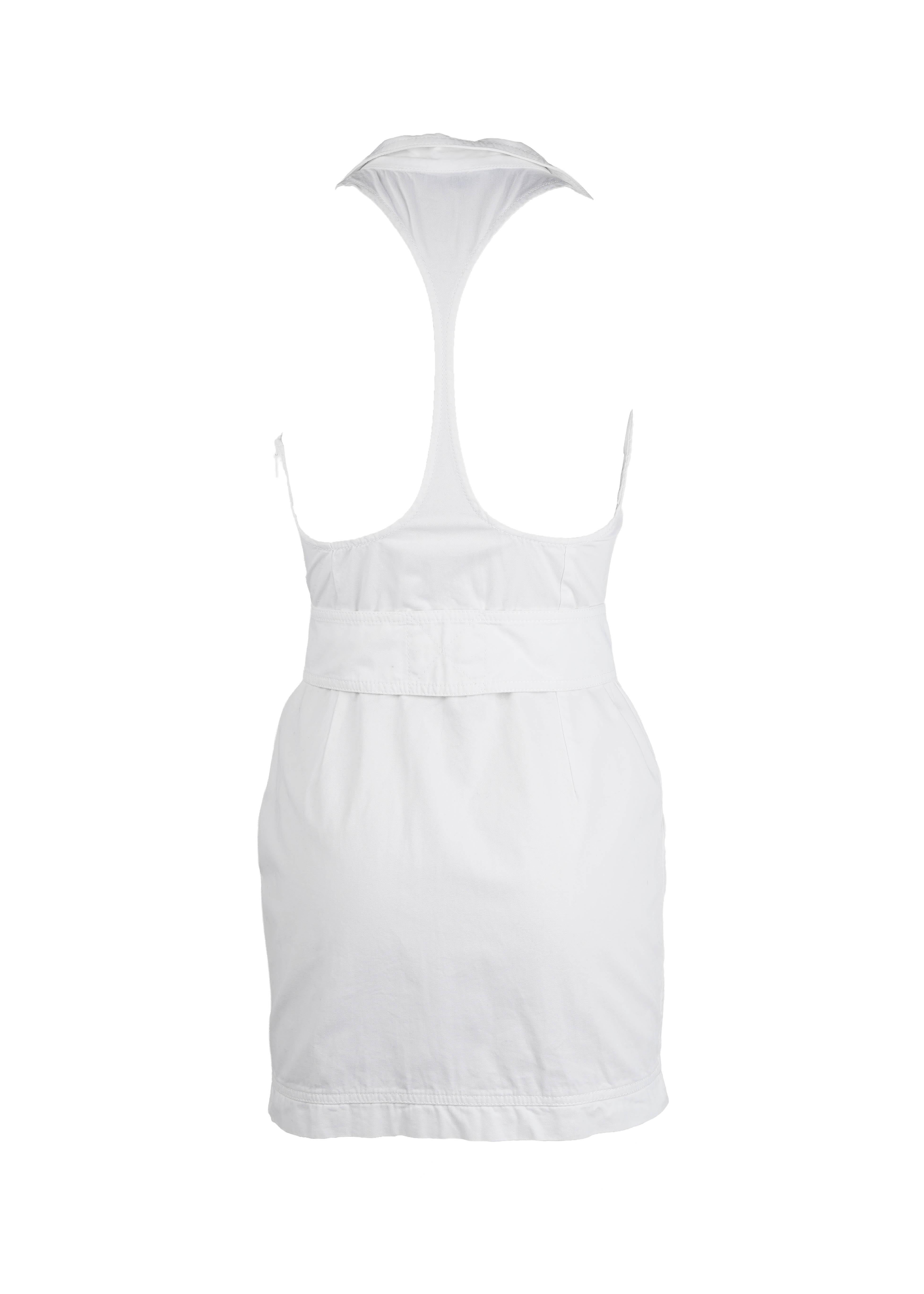 Gucci by Tom Ford Weißes Minikleid mit Rollkragen - Frühjahr/Sommer 2003 Laufsteg IT40 im Angebot 2