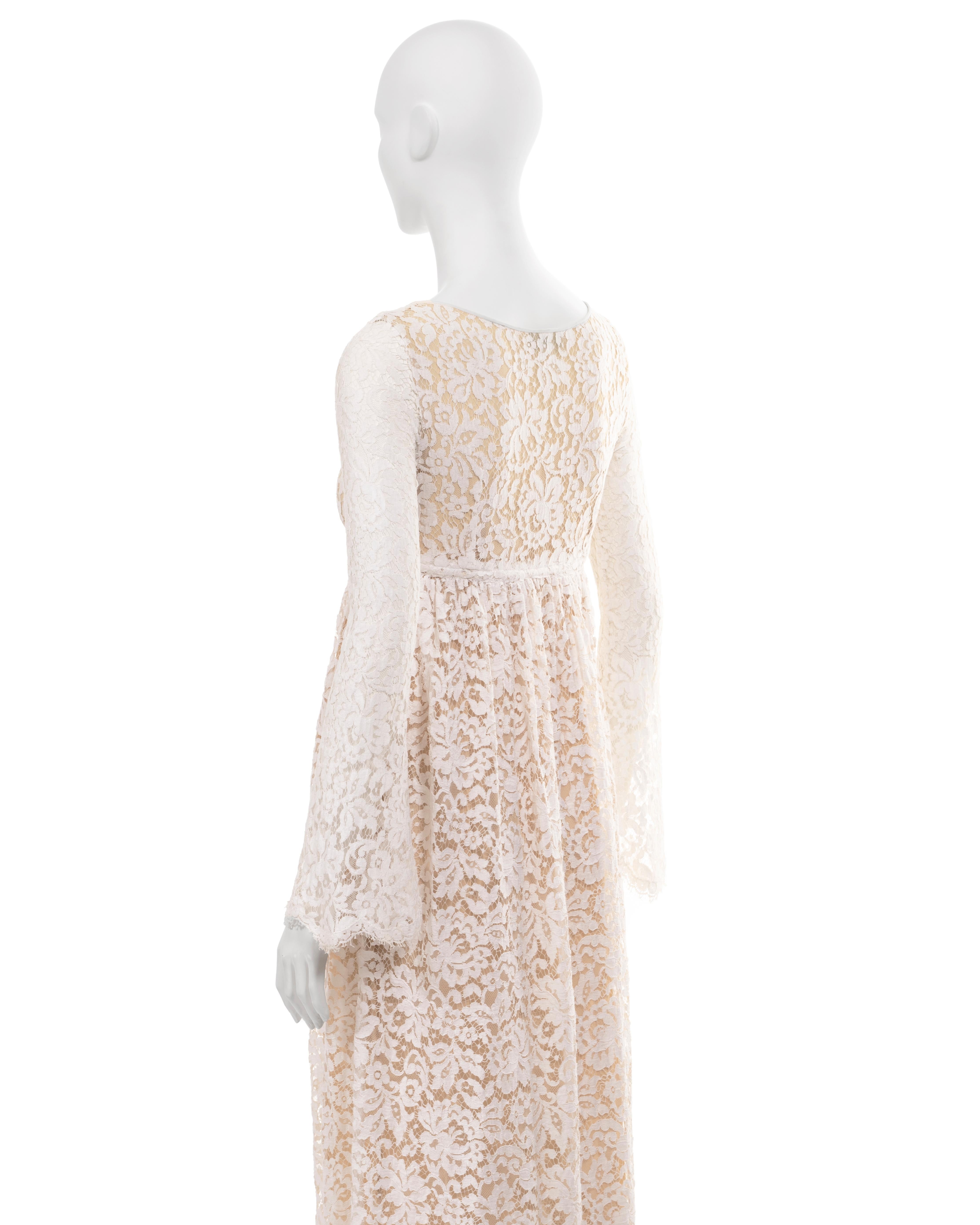 Gucci by Tom Ford white lace empire-line maxi dress, ss 1996 6