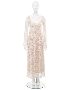 Gucci by Tom Ford white lace empire-line maxi dress, ss 1996