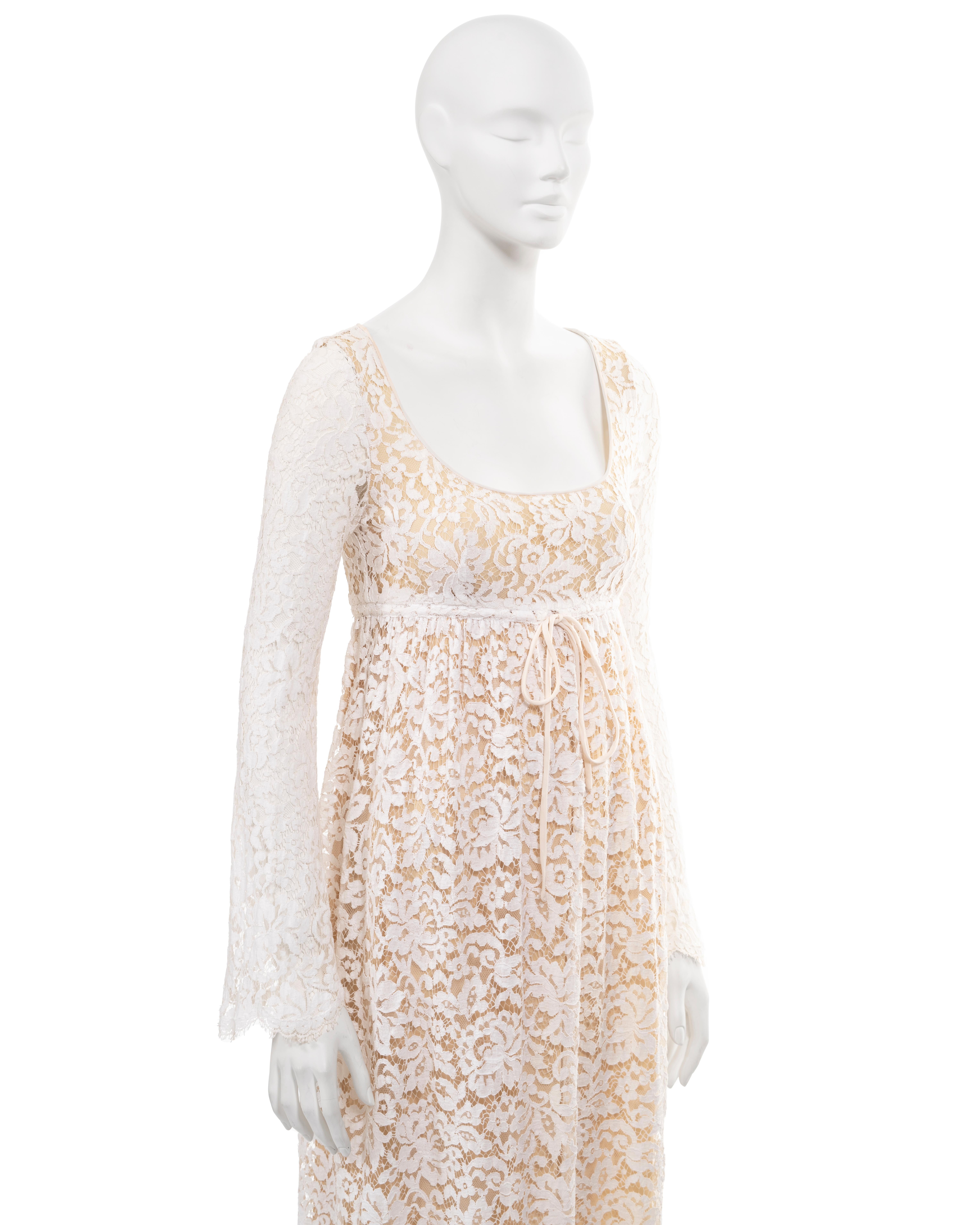 Gucci by Tom Ford white lace empire-line maxi dress, ss 1996 3
