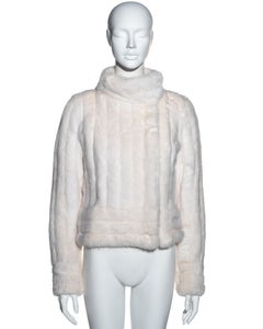 Gucci by Tom Ford white quilted mink fur jacket, fw 2000