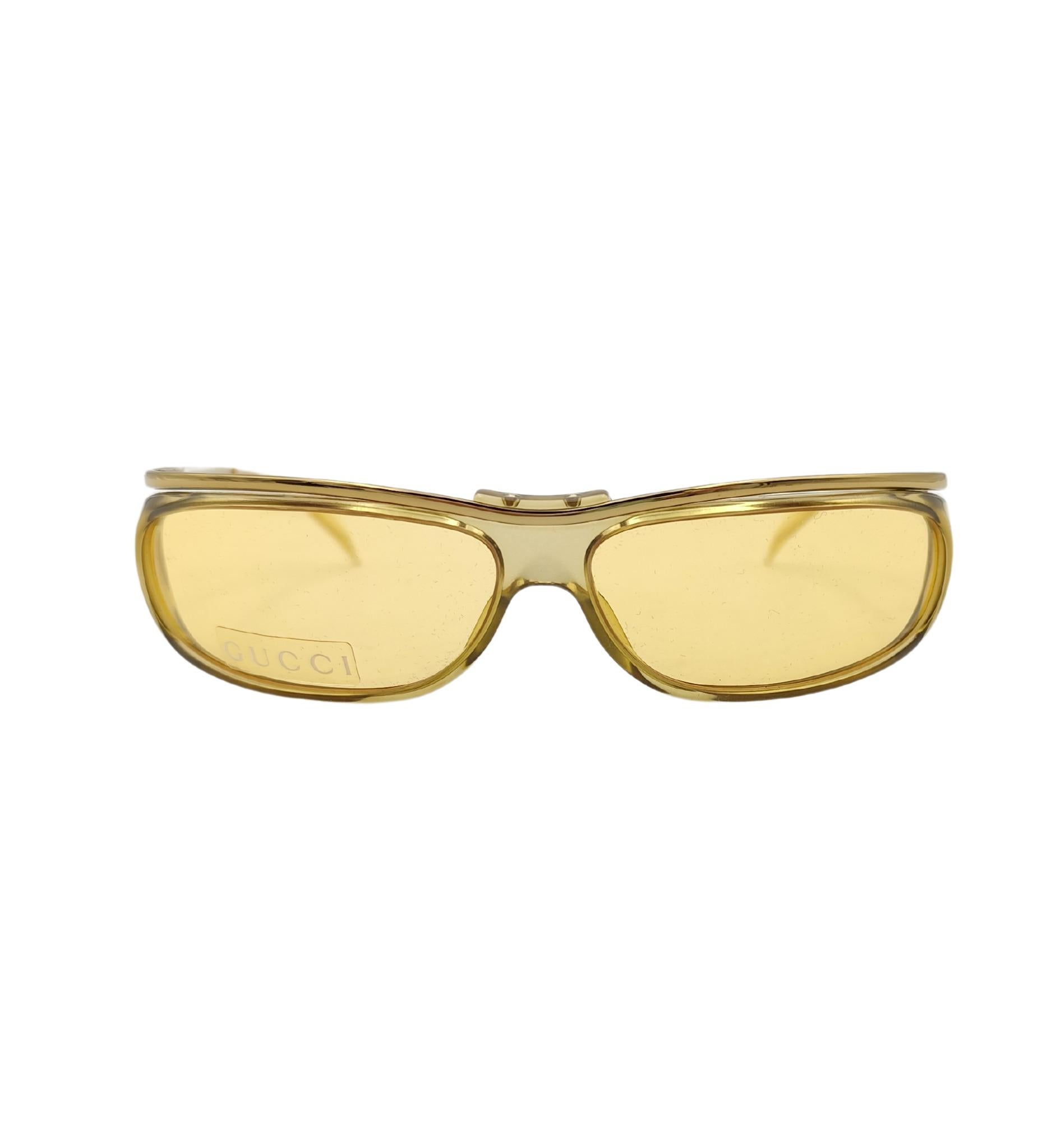 Yellow Gucci by Tom Ford yellow sunglasses 1990s