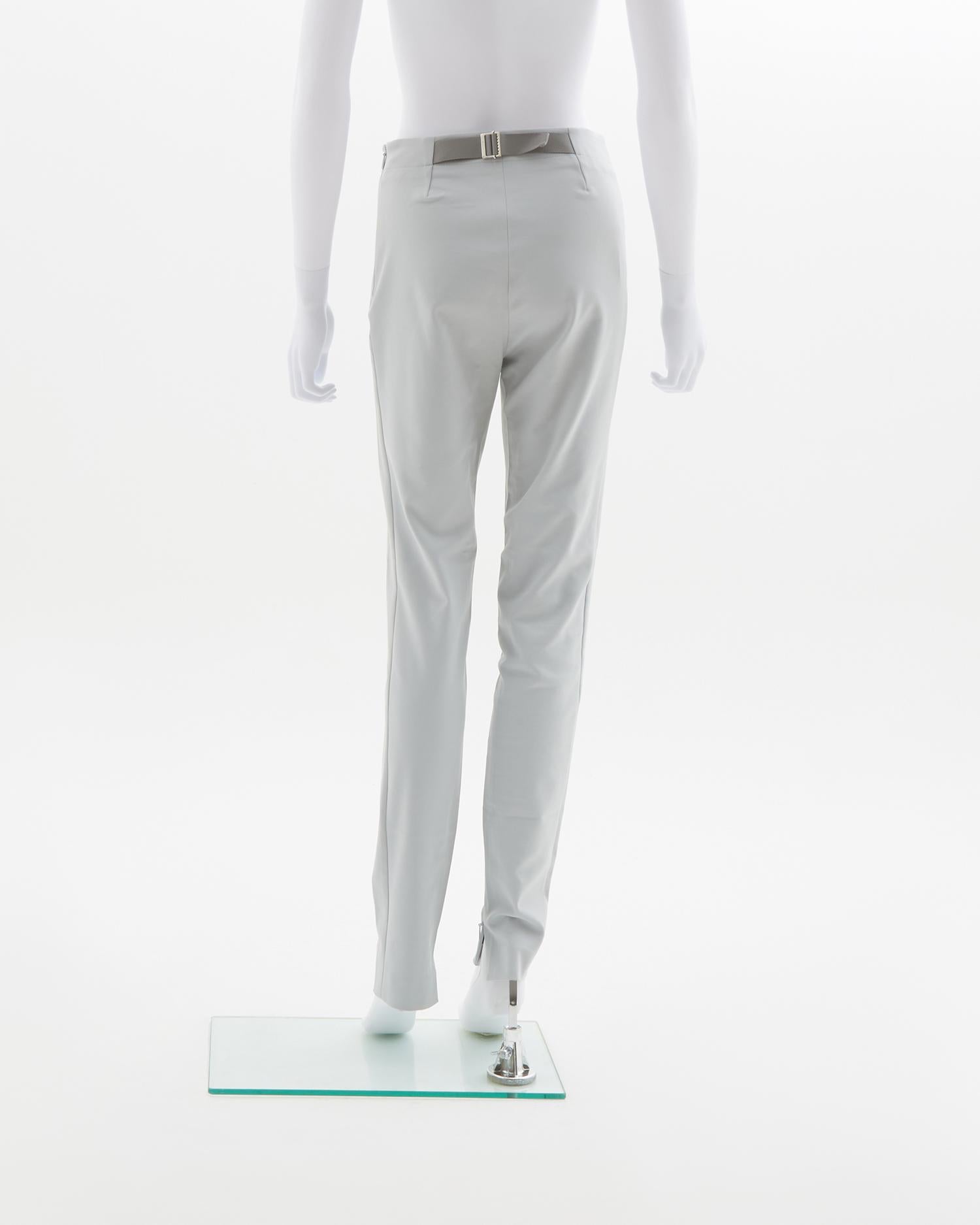 Gray Gucci by Tom Ford	F/W 1998 Grey satin high-rise pants in vendita