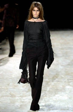Gucci by Tom Ford	F/W 2002 Semitransparent Bondage Black Top