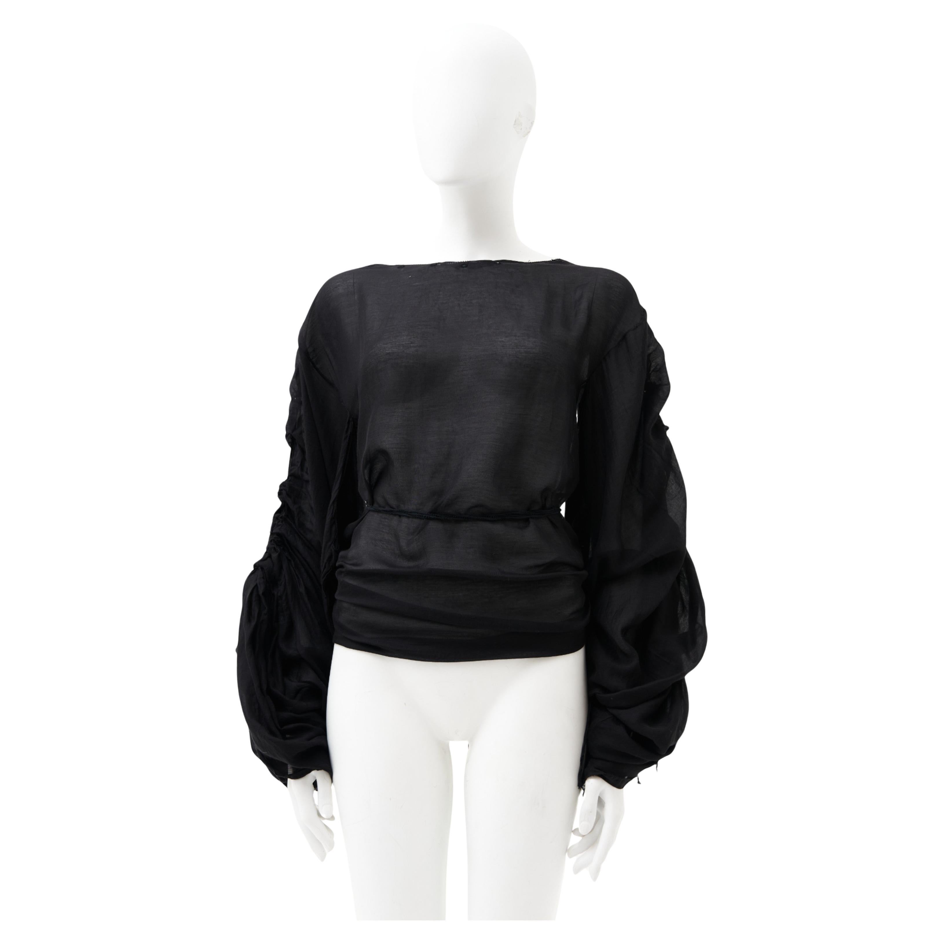 Gucci de Tom Ford	F/W 2002 Bondage Semitransparente Top Negro