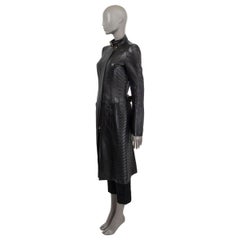 GUCCI by TOM FROD black leather 2004 QUILTED Coat Jacket 40 S