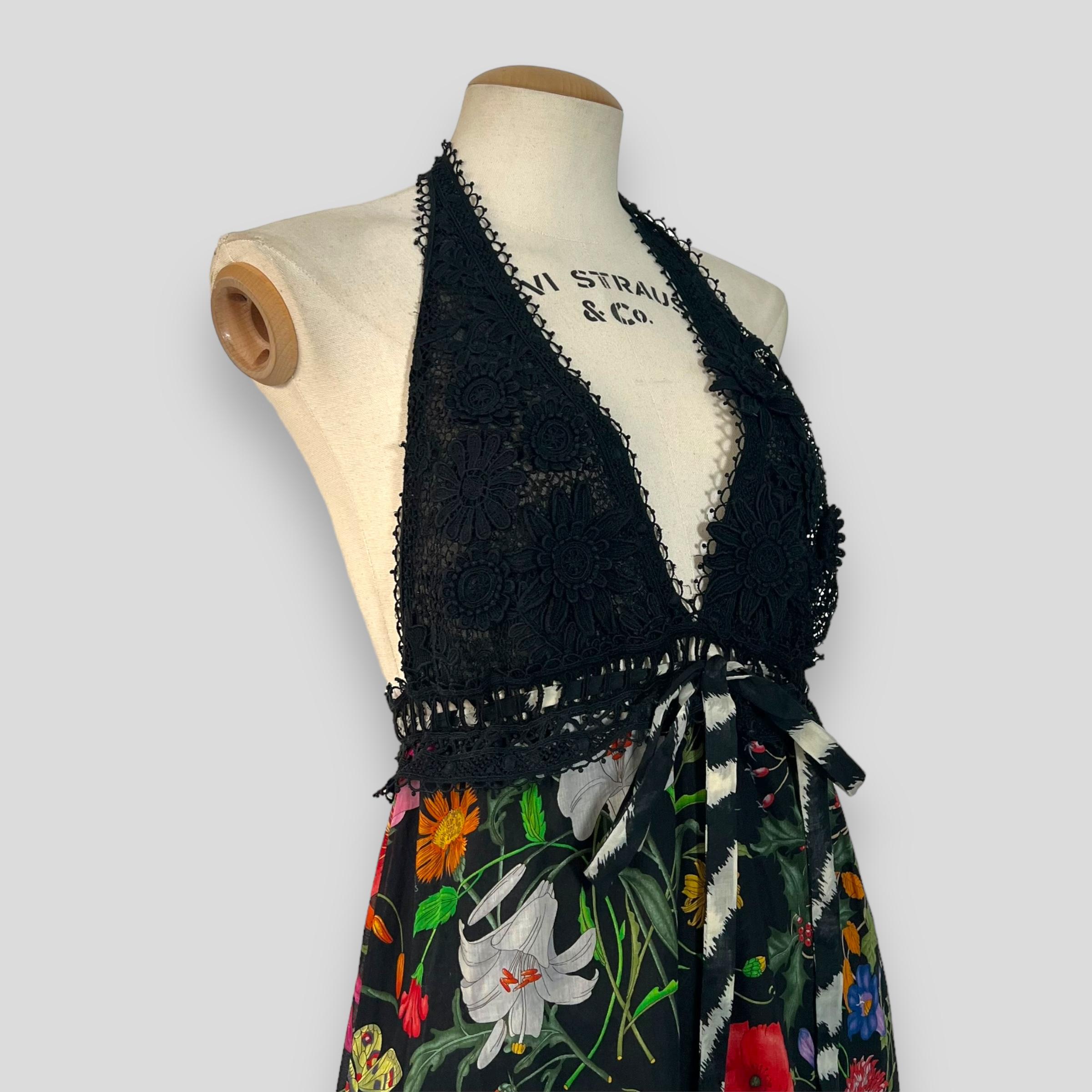 Black Gucci c2005 halter neck summer dress