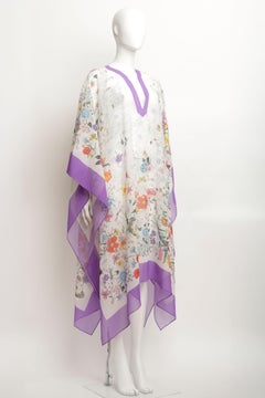 Gucci Caftan Cape in Iconic Flora Print Silk